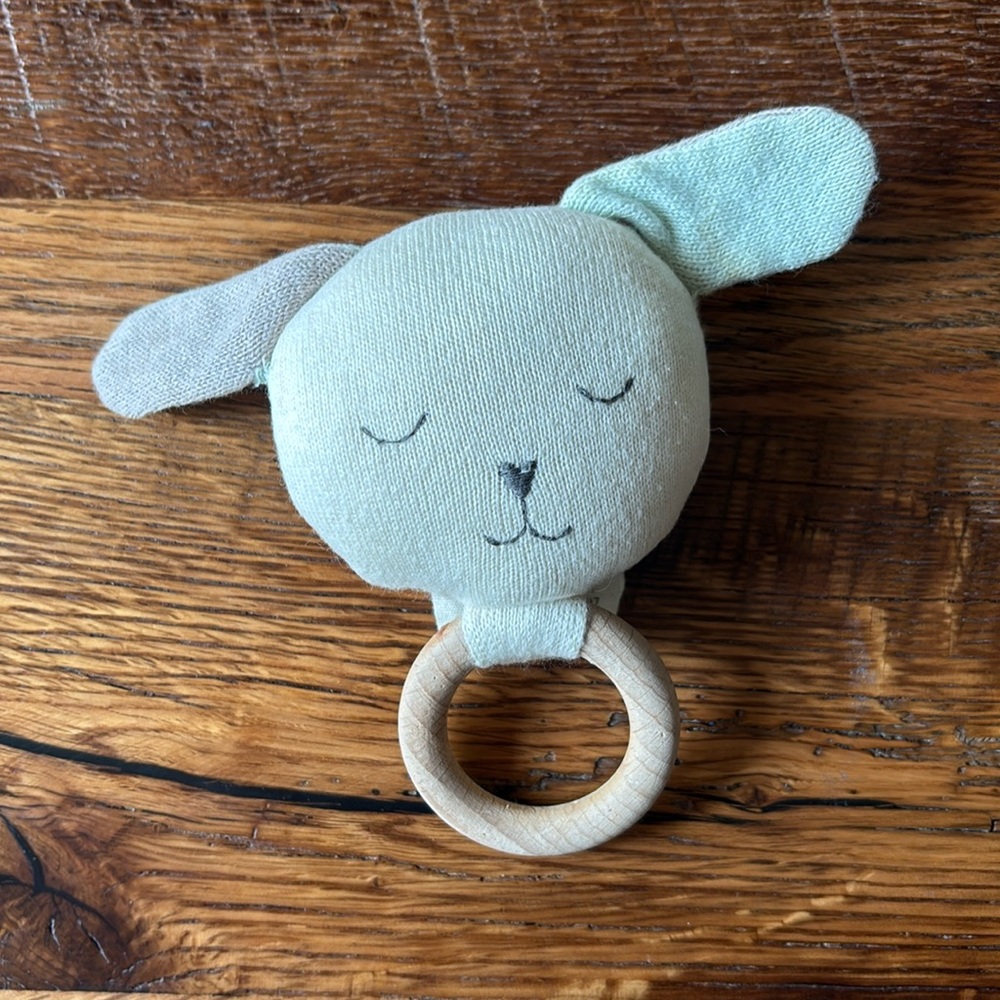 Meri Meri dog Rattle cotton Knit Toy